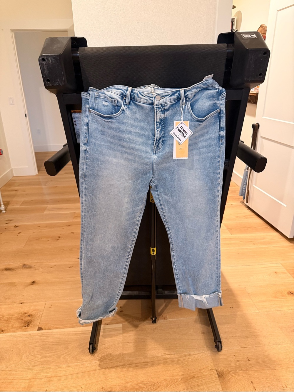 Risen cropped jeans